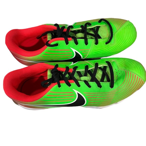 Nike Red Neon GreenFastFlex Softball Soccer Cleats Size 8 - Picture 5 of 8